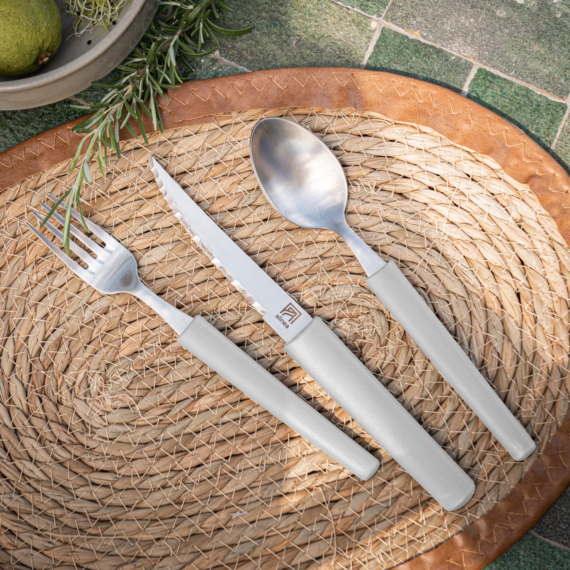 LINE - Cuillère en inox - beige roucas