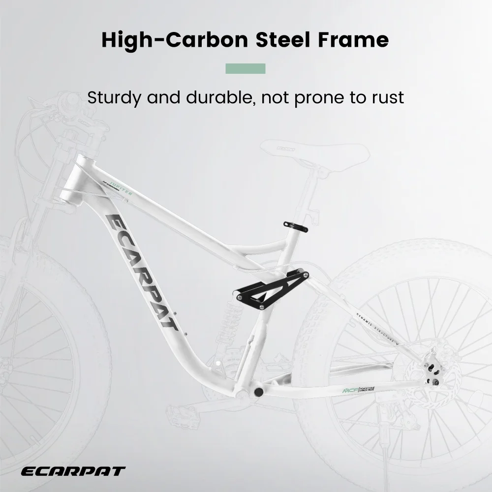 26 inch Mountain Bike for Men, 26*4" Fat Tire Mountain Bicycles,Full-Suspension 21-Speed Drivetrain with Disc Brakes - Image 3