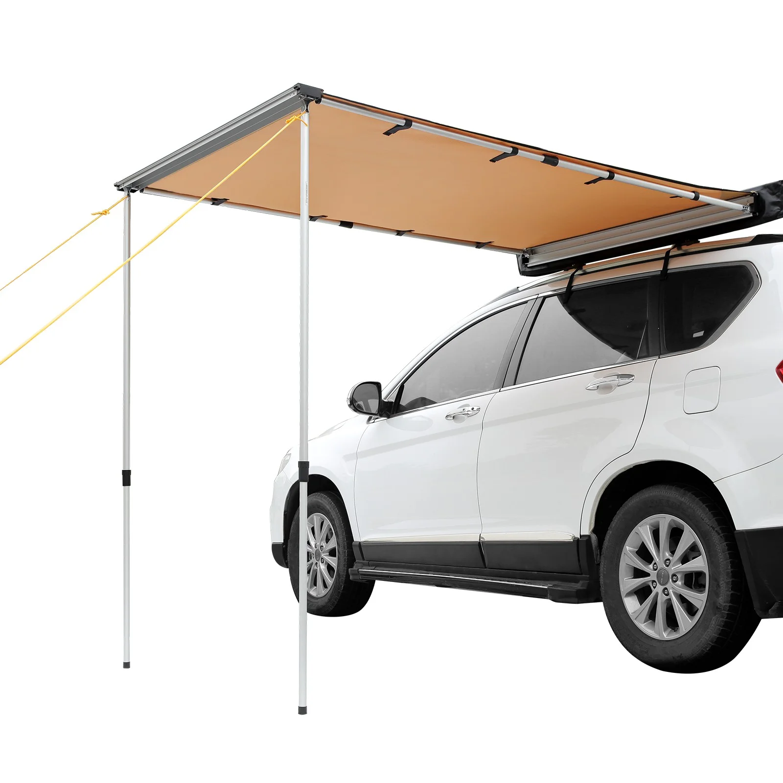 JWRWEF 6.5x8.2ft Car Side Awning, Waterproof SUV Truck Rooftop Tent Sunshade, 280G PU3000mm Fabric Outdoor Shelter, UV & Wind Resistant Camping Canopy with Carry Bag - Image 7