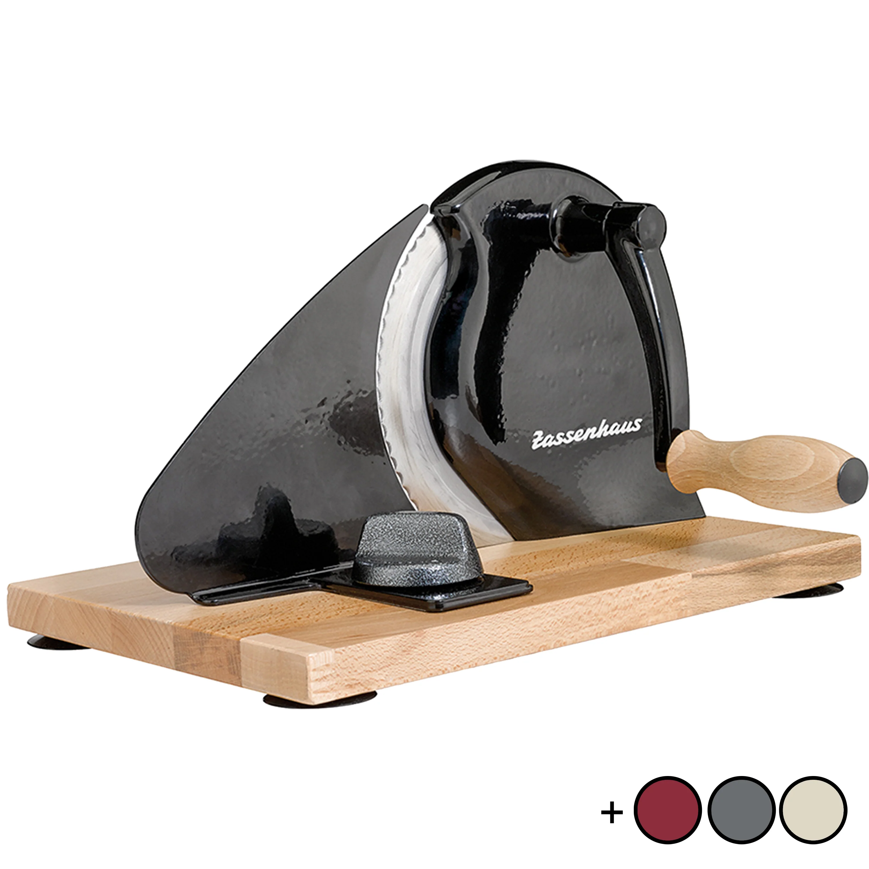 Zassenhaus Retro Hand Bread Slicer CLASSIC(Gray - No. 072099/1 Board from Set #050714 + 1 x Knife Olive #058703)