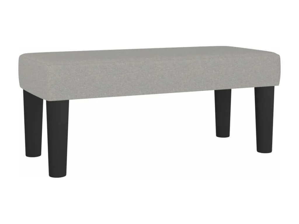 Banco gris claro en tela 70x30x30 cm npq3614518