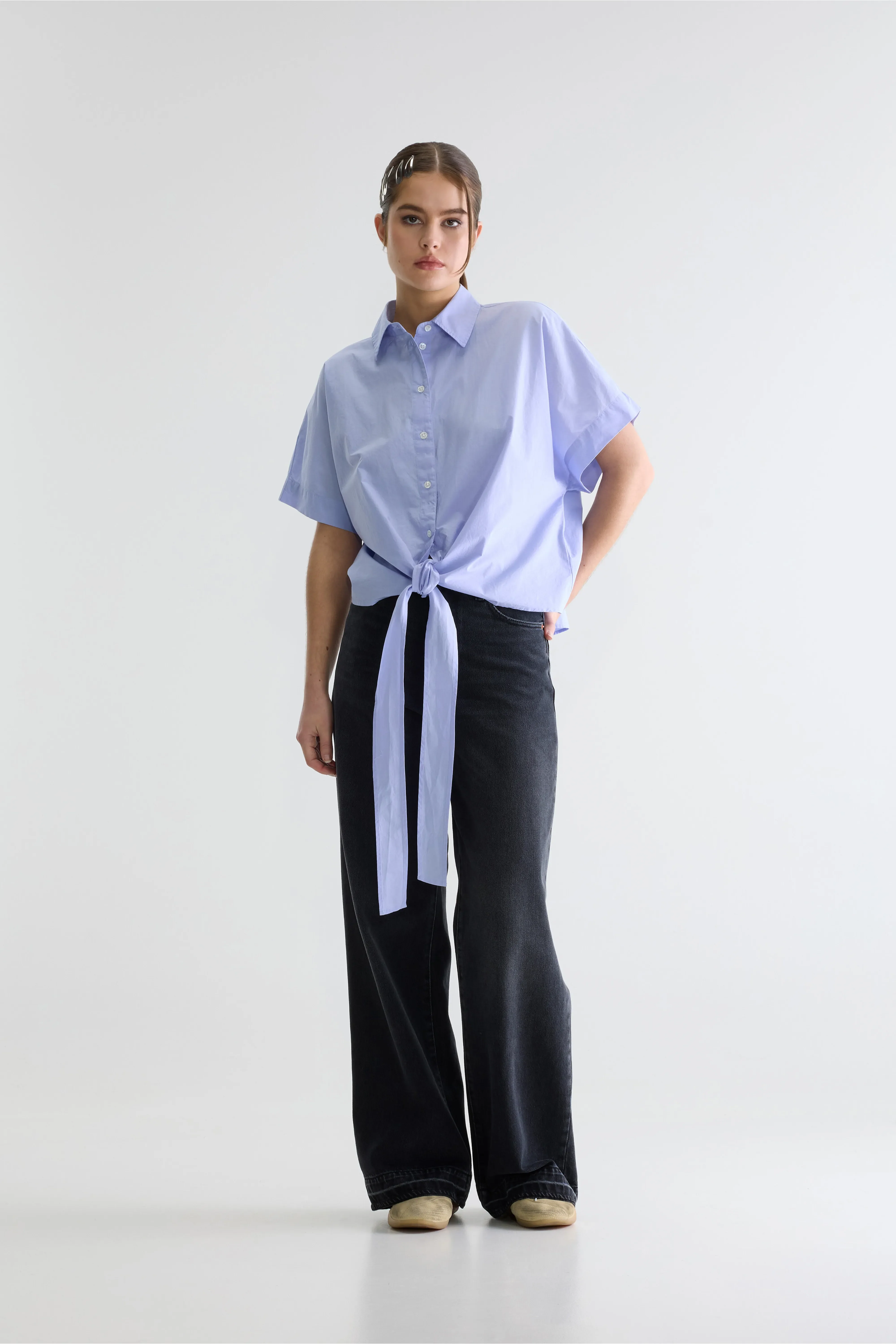 Bellerose Coral tie-up blouse (261 / W / LAVENDER)