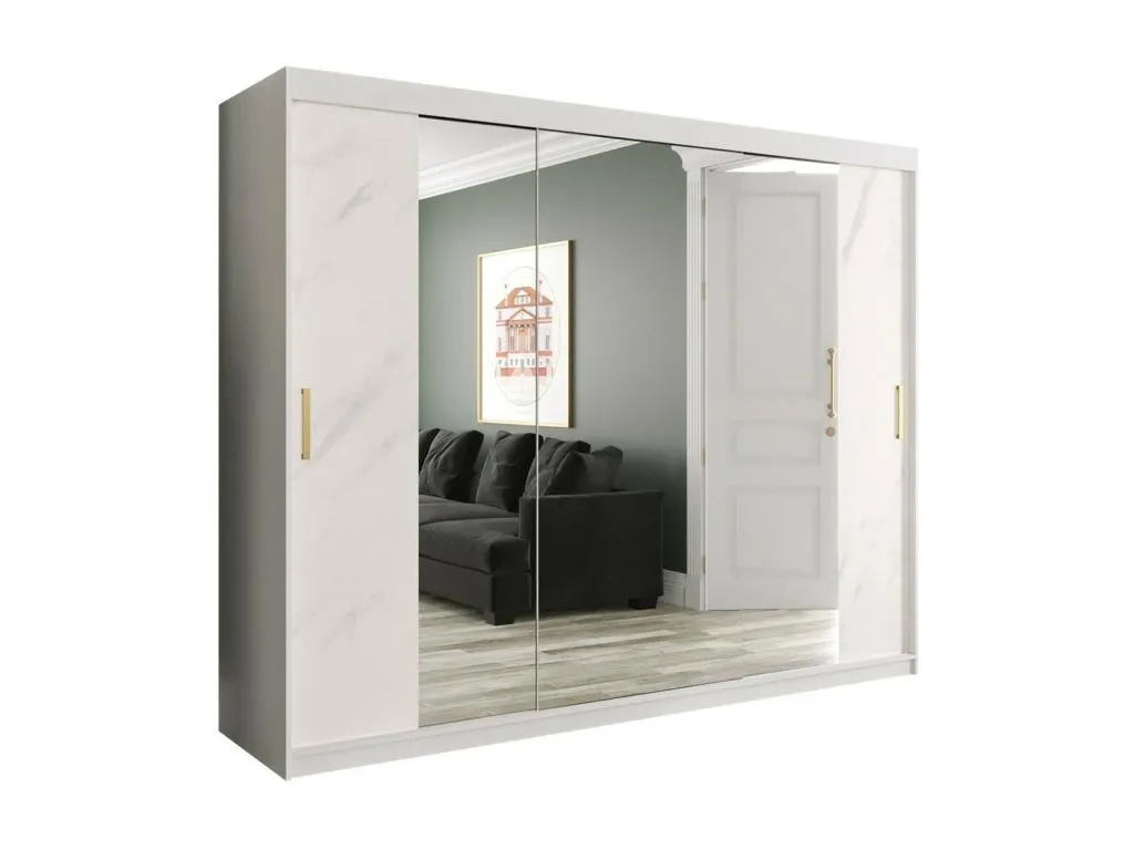 Armario Luxmbls 263 Mármol blanco | Mate blanco 200x250x62cm Número de estantes - 7.00 NGHT39207