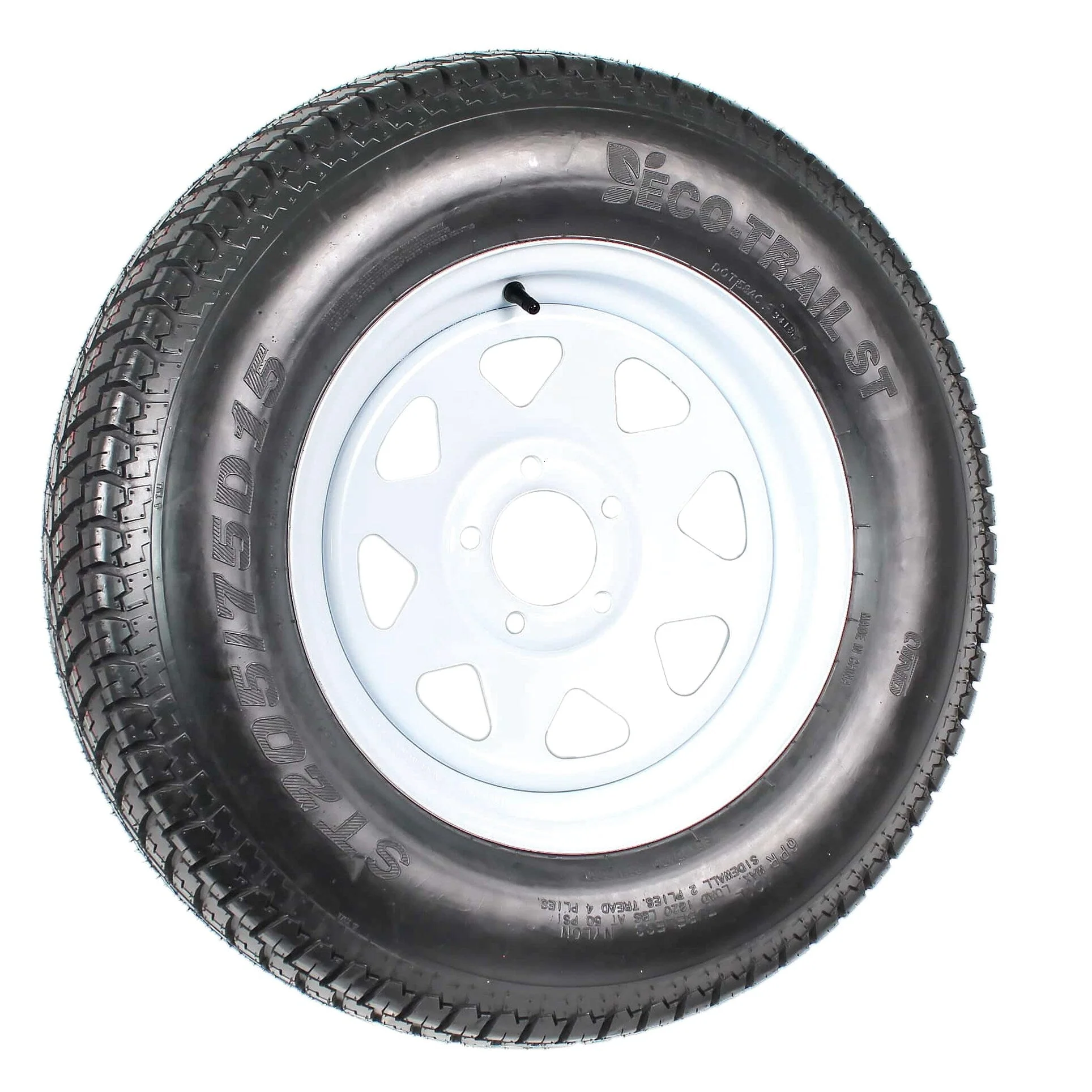 Trailer Tires On Rims ST205/75D15 Load Range C 5 Hole White Spoke - 2-Pack - Image 9 Trailer Tires On Rims ST205/75D15 Load Range C 5 Hole White Spoke - 2-Pack - Image 9