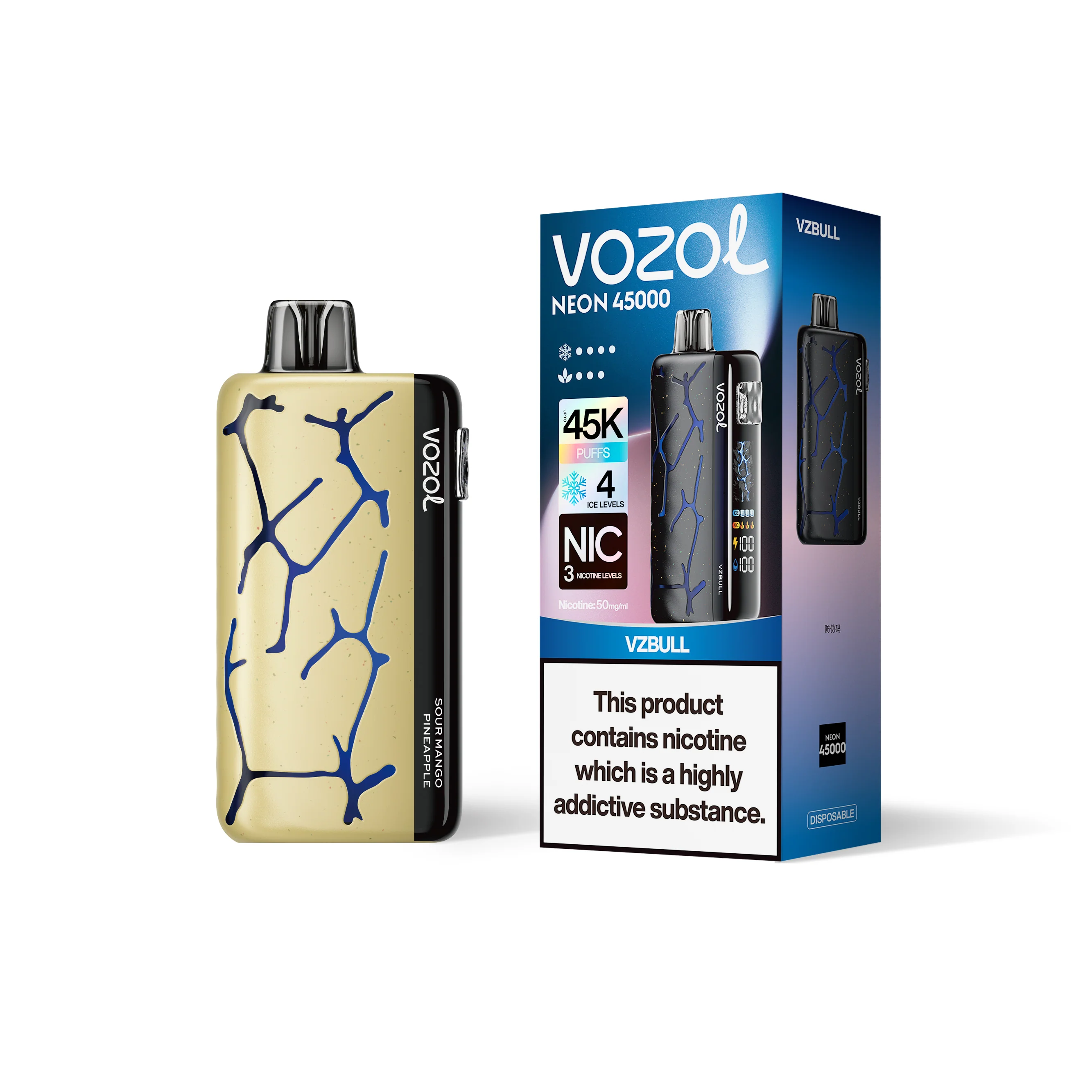 VOZOL NEON 45K cigarette électronique jetable (toutes les saveurs)