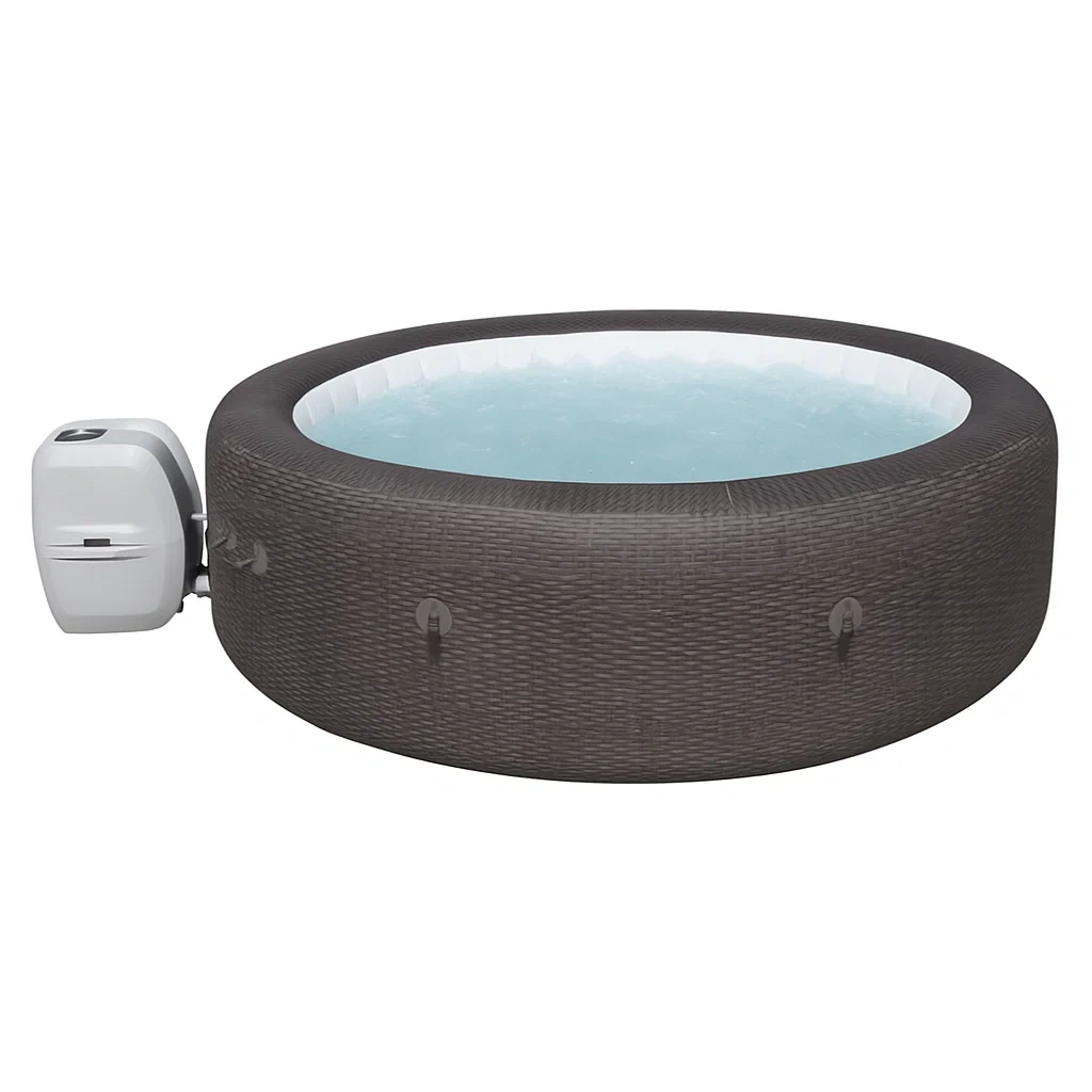 Spa hinchable 800L efecto ratán sistema de burbujas con unidad externa Ø196x71 cm - sBbbbzl124Ez