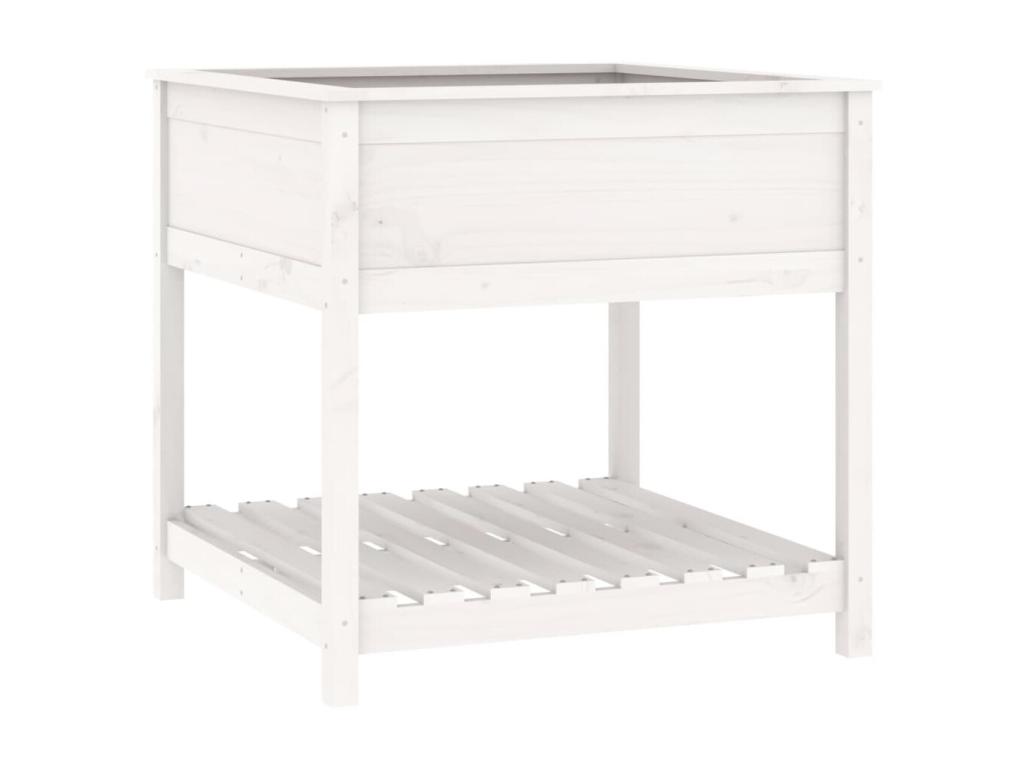 Con Decoratodo stante Blanco 82,5x82,5x81cm Madera maciza de pino