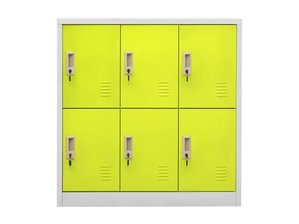 Armarios taquilla 5 uds de acero gris y verde 90x45x92.5 cm 27527MIFD