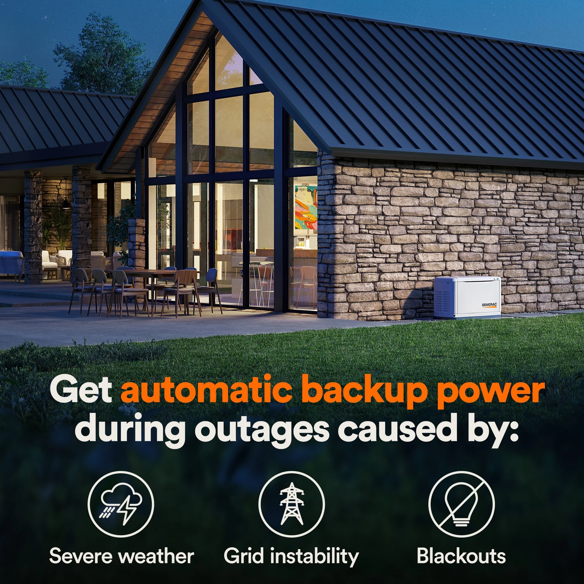 Generac Guardian 14kW Push Button Start House Generator, CO Shut-Off - Image 4