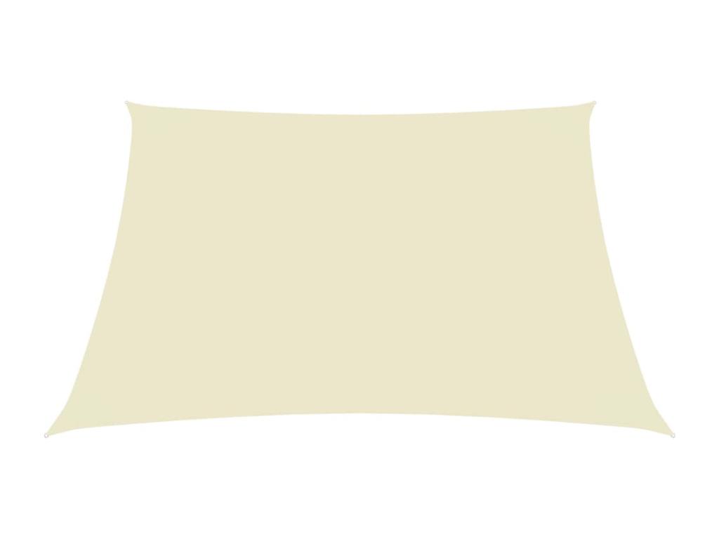 Vela parasol rectangular tela oxford 5x6 m crema