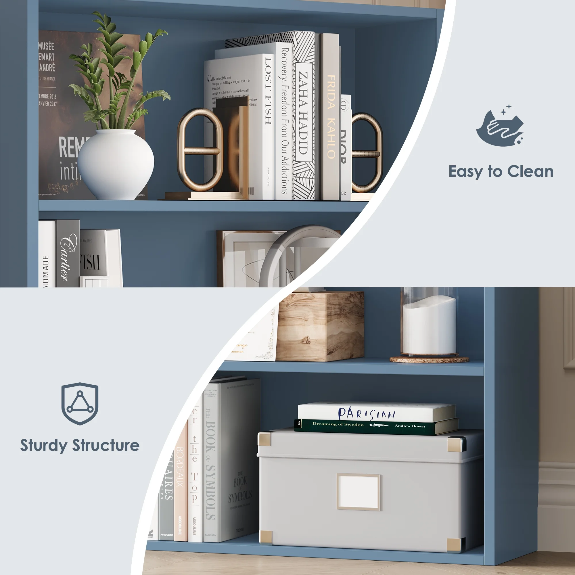 Homfa 82" Tall Bookcases, Freestanding Display Storage Shelves, 7-Tier Open Bookshelf for Home Office Living Room Bedroom, White - Image 38