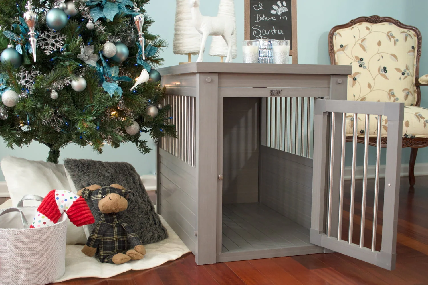ECOFLEX® Dog Crate End Table - Grey Large - Image 10