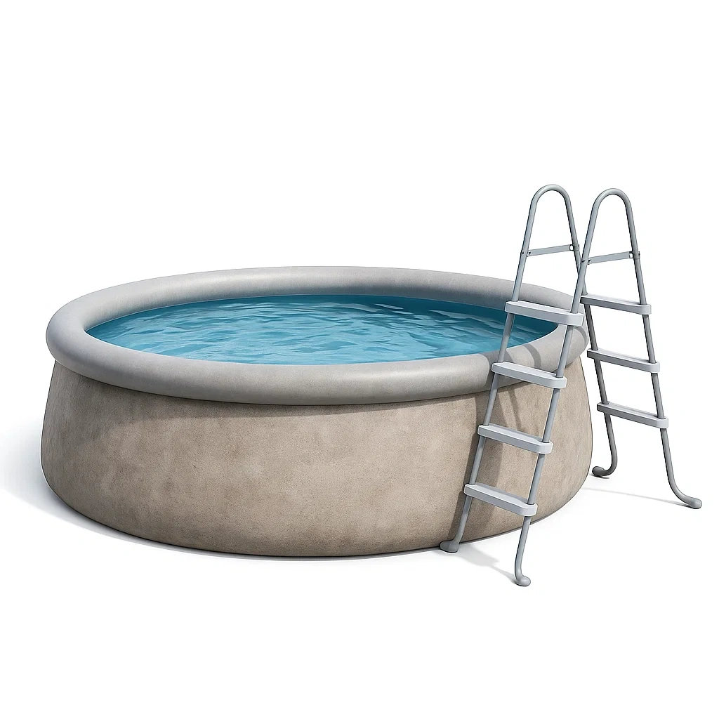 Piscina desmontable redonda con depuradora gris claro 366x76 cm zjBeXJuK38Jc