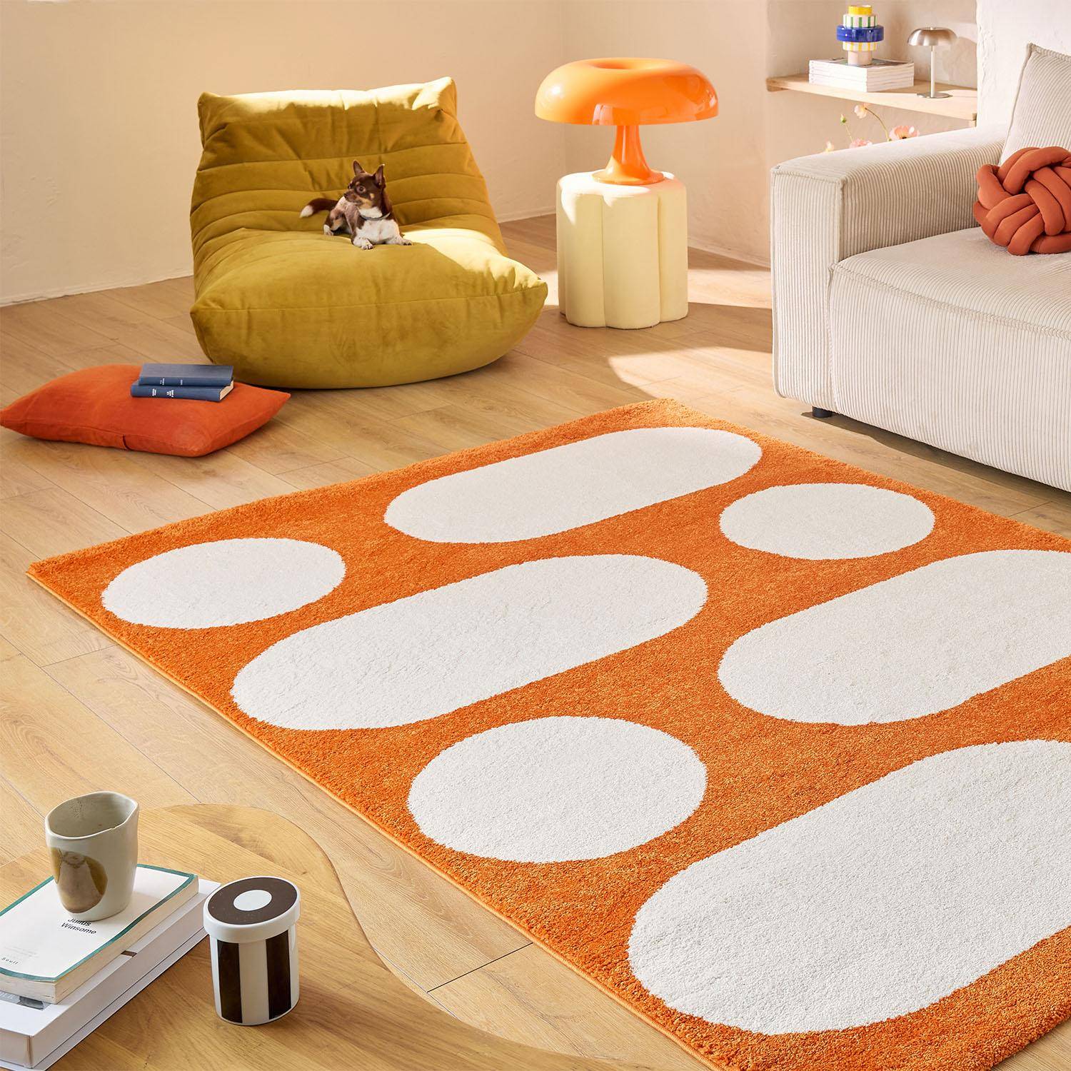 Joyce - Alfombra interior diseño moderno naranja