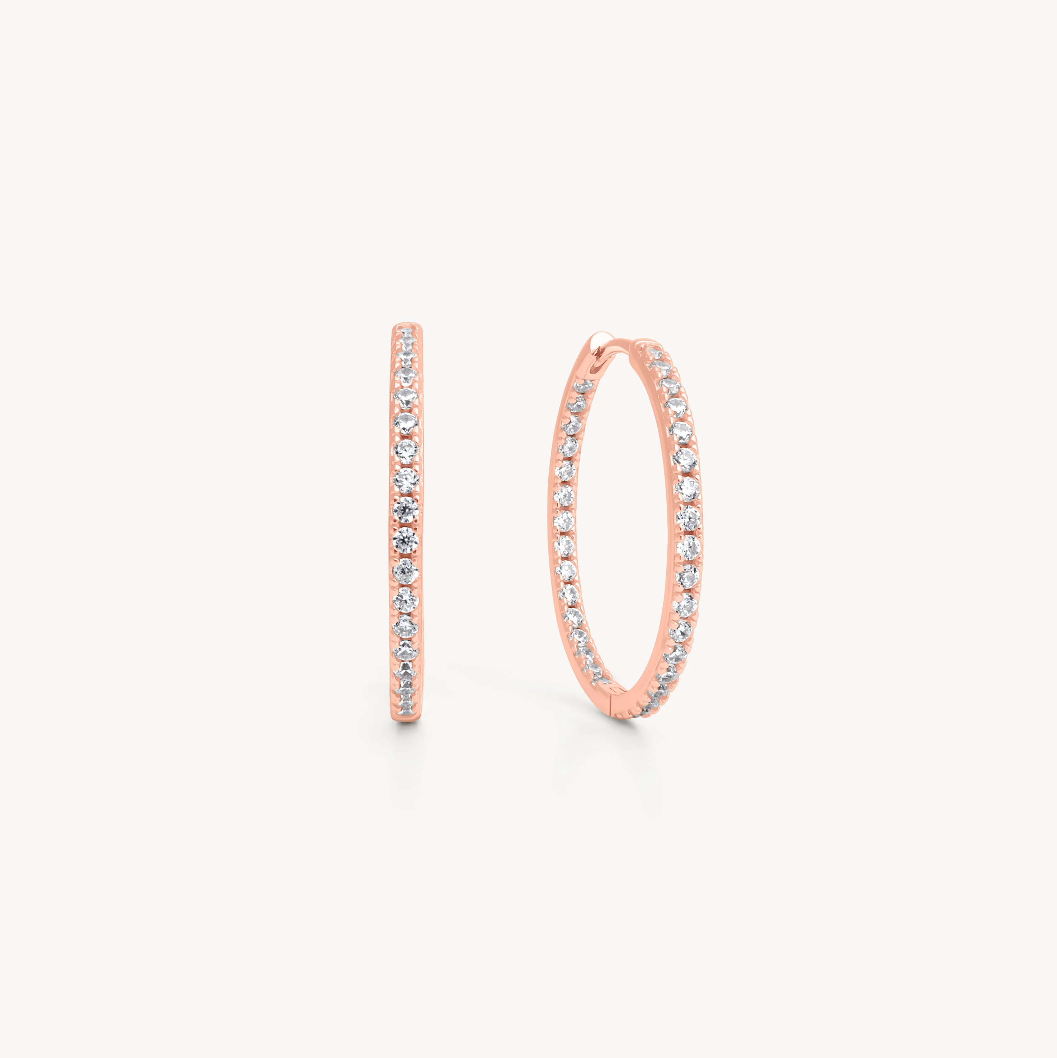 Medium Pavé Hoop Earrings