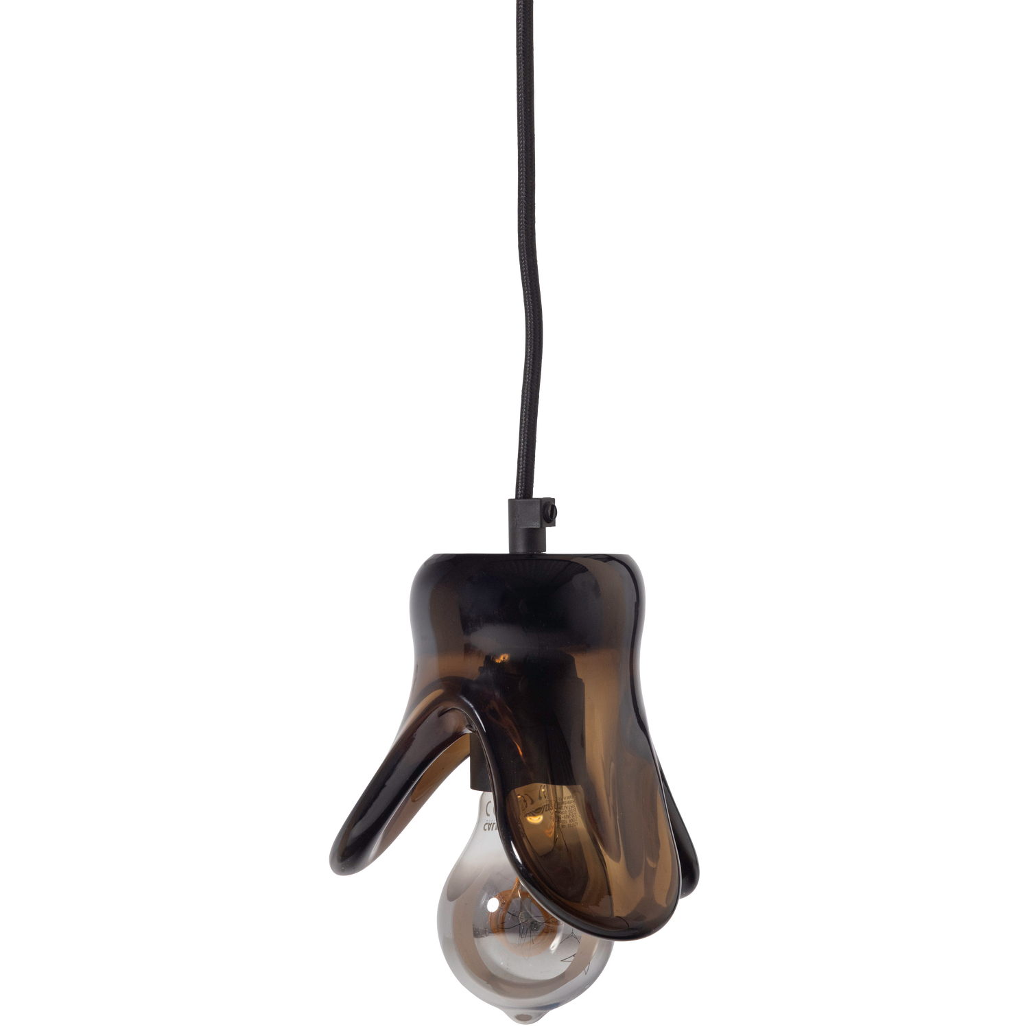 WOOOD Elle Hanglamp Klein - Glas - Bruin - 12x14x13