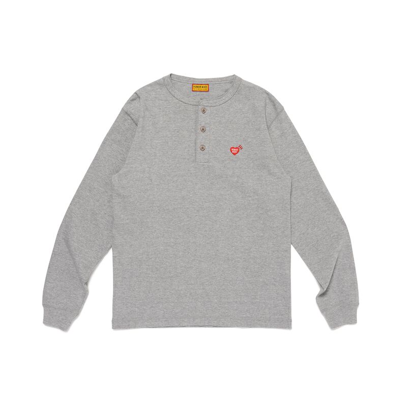 HUMAN MADE HENLEY NECK L/S T-SHIRT