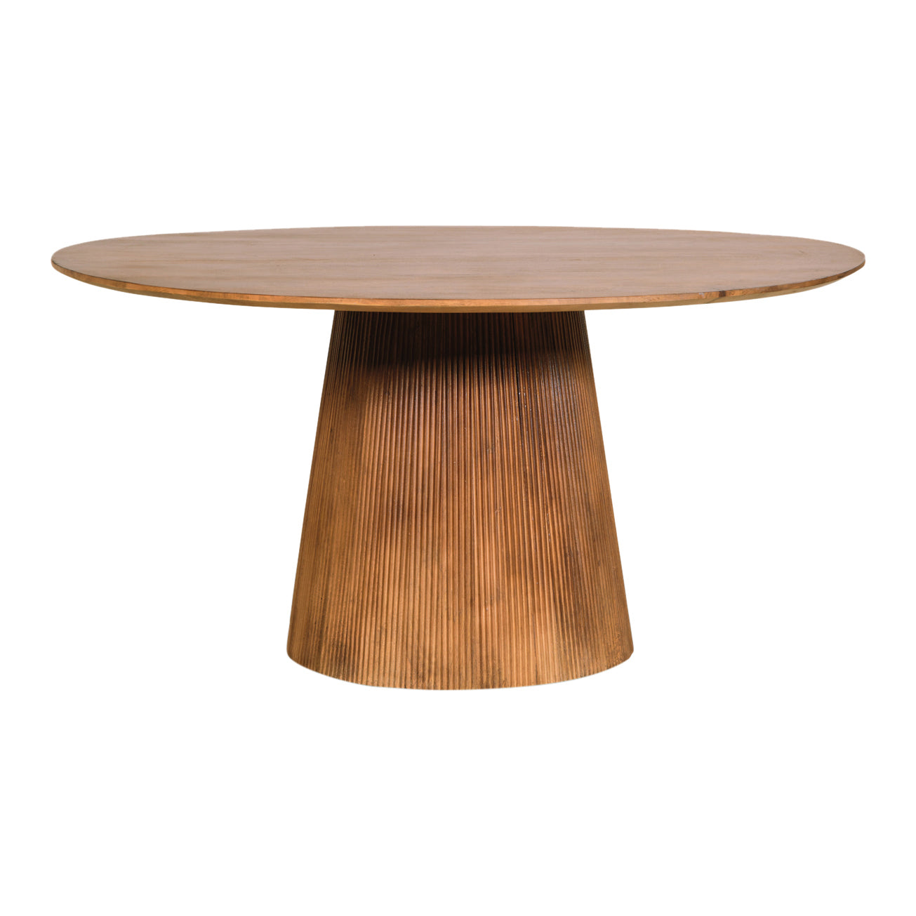 Blokker Grand Eettafel Lichtbruin Mangohout - Ø 120 cm