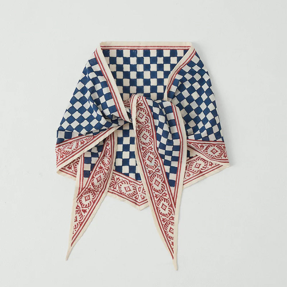 Toast - Bandana Bloc Print Cook Check - Provencal Blue