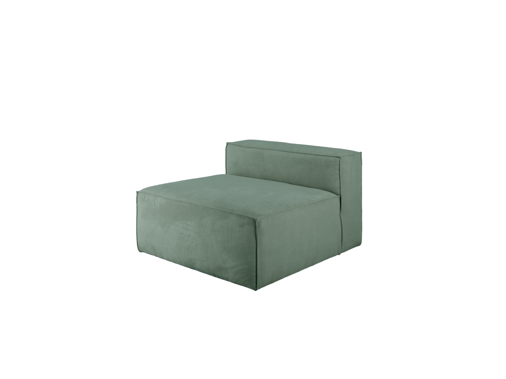 Sillón de pana color verde azulado 130x110cm
