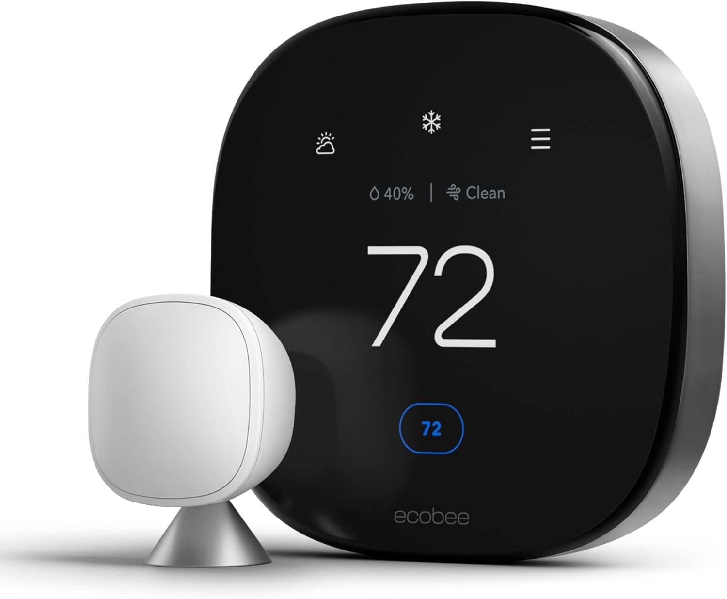 WAYFAIR Ecobee Smart Thermostat Premium With Siri And Alexa And Built In Air Quality Monitor And Smart Sensor With SmartSensor For Doors And Windows 2-Pack, White