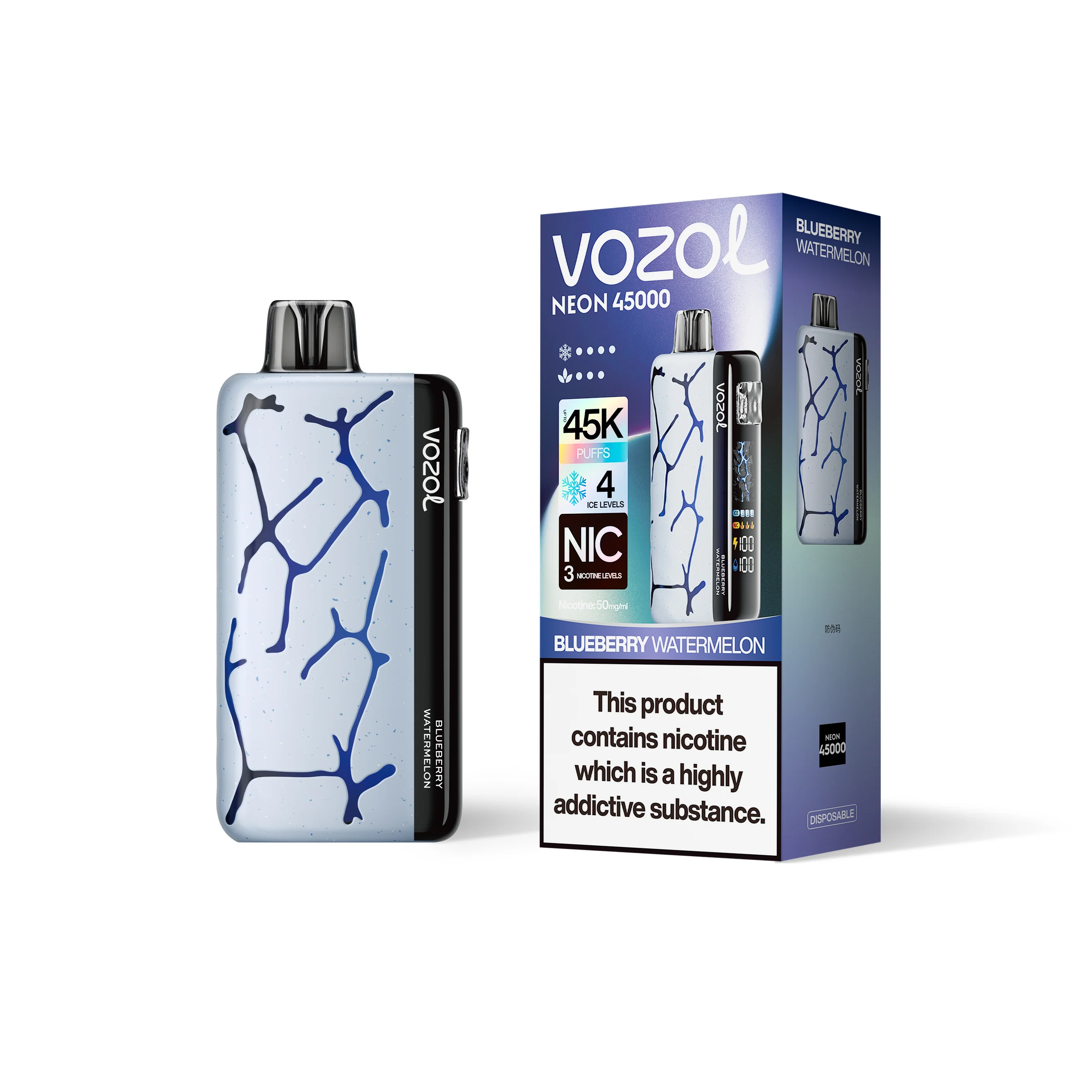 VOZOL NEON 45K cigarette électronique jetable (toutes les saveurs)