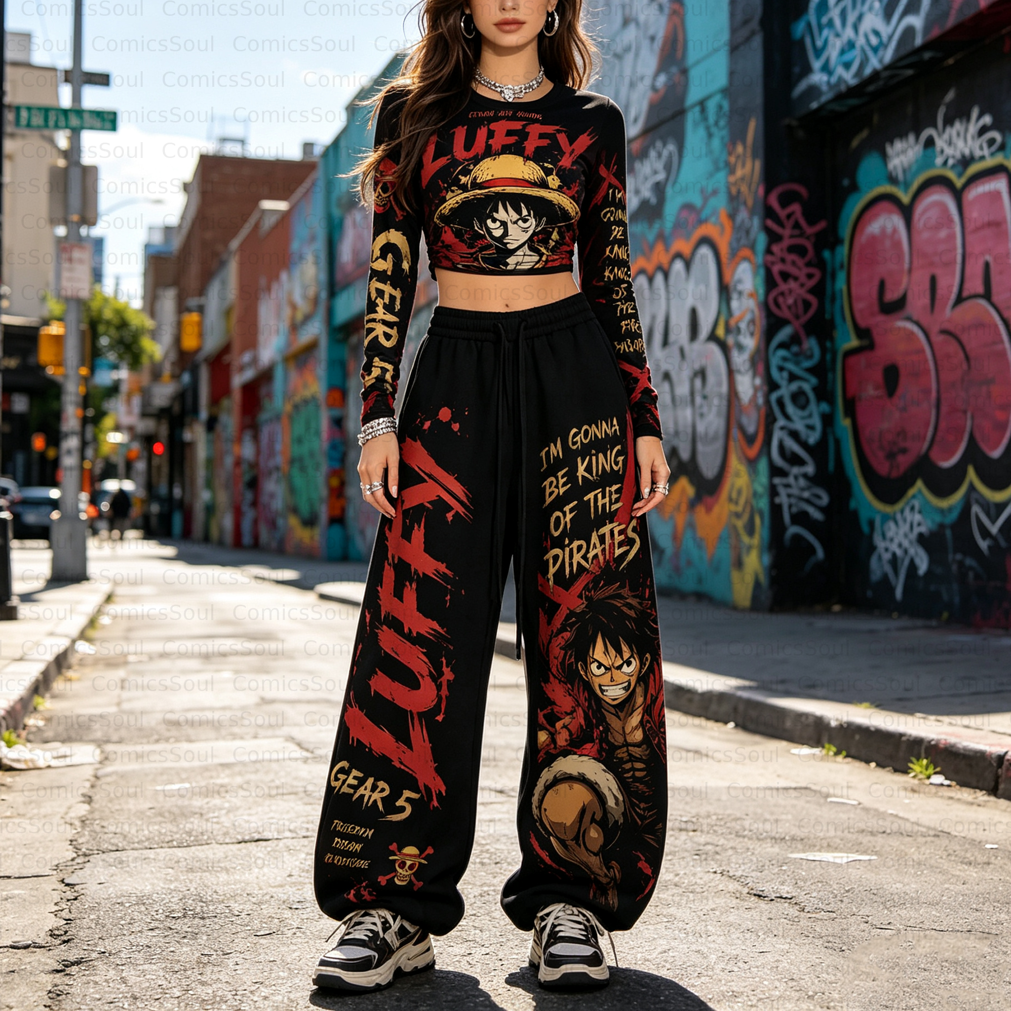 One Piece Long-Sleeve Top And Elastic Pants Set 3051056 TeeThreads Sustain the Scene with Custom Apparel