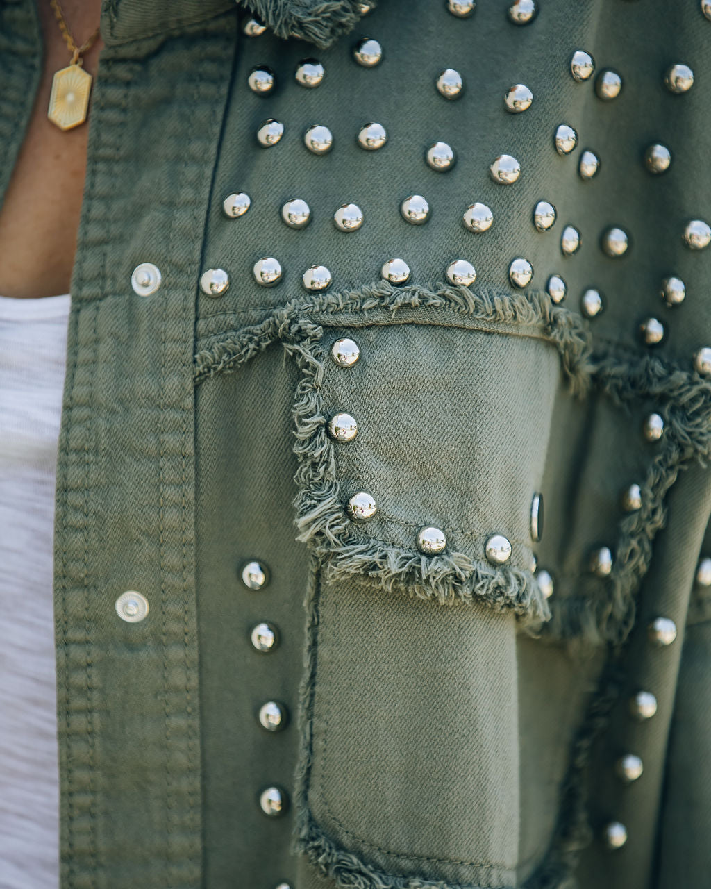Henders Cotton Studded Utility Jacket - Se7enfashion