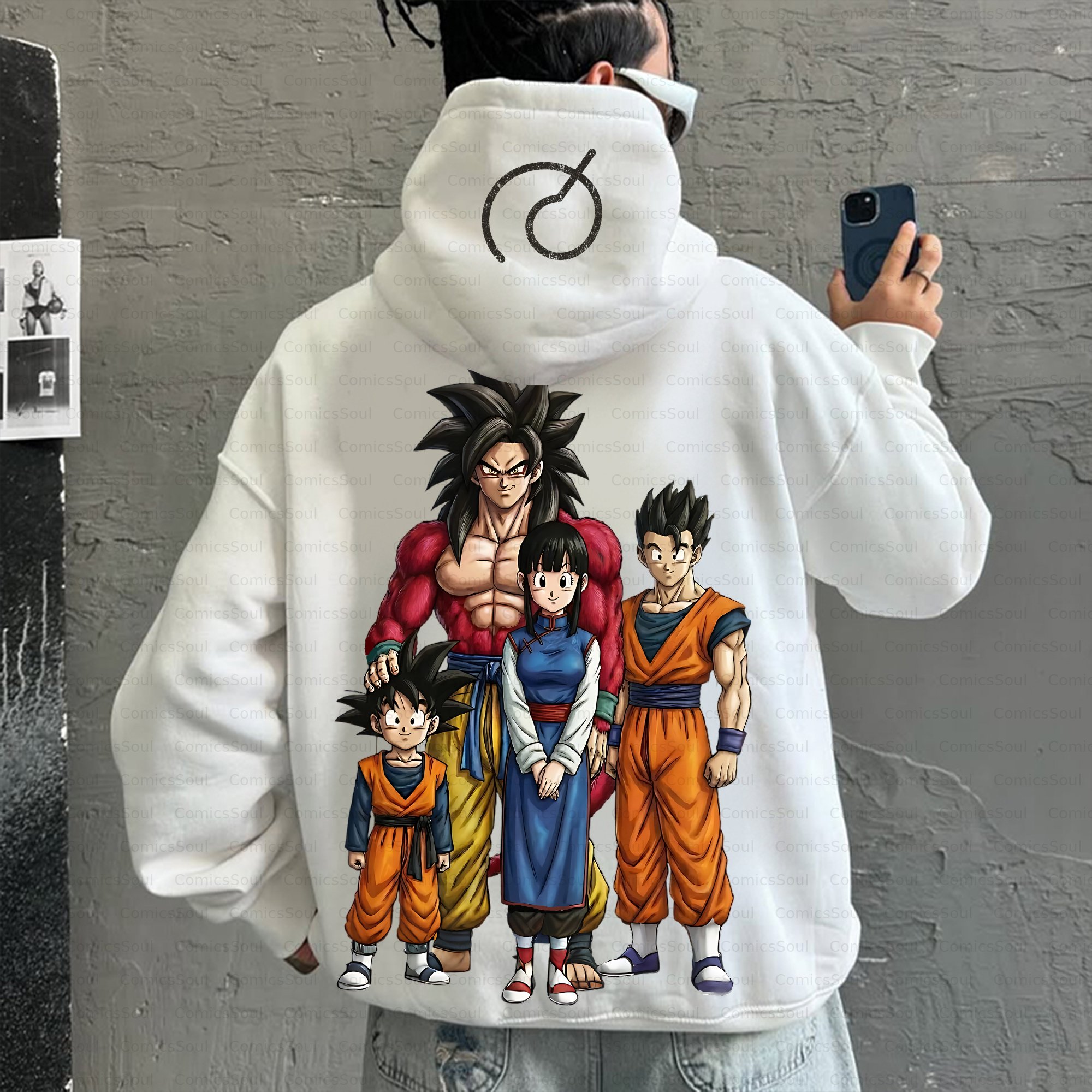Unisex Anime Inspired Vintage Plush Hoodie