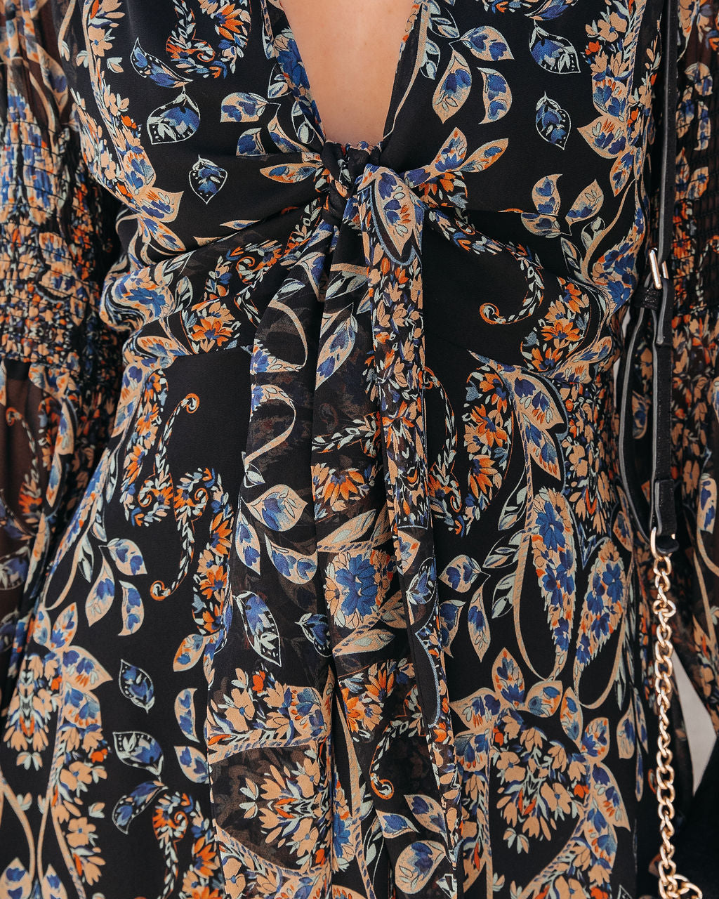 Shady Grove Printed Bell Sleeve Mini Dress - Se7enfashion
