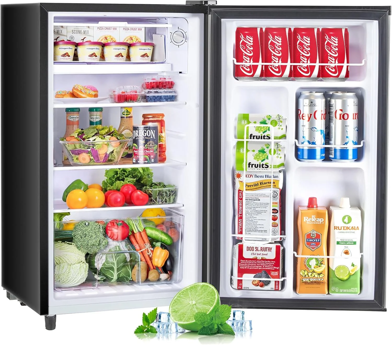 Simenmax 3.2 Cu.ft Single Door Mini Fridge,Silver - Image 8
