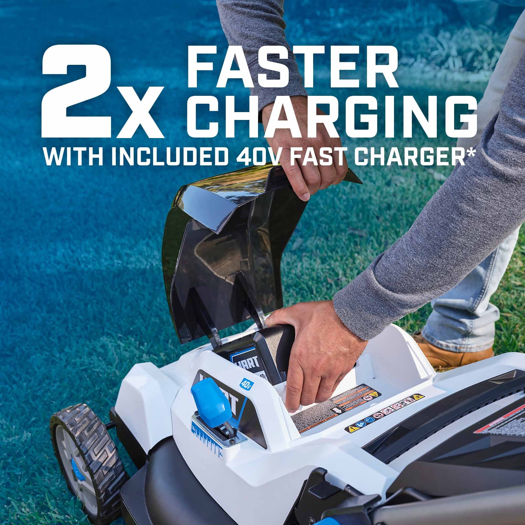 Restored Premium HART 40-Volt Cordless 20-Inch Push Mower (1) 6.0 Ah Lithium Ion Battery (Refurbished)
