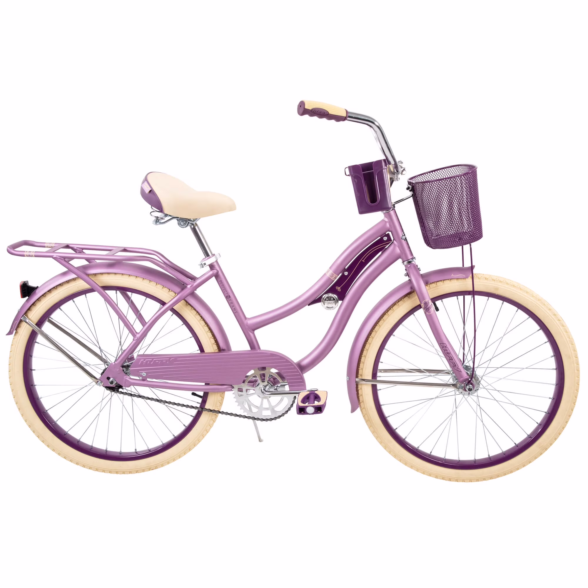 Huffy 24" Nel Lusso Cruiser Bike, Fits Riders 4'8" - 5'8", Purple, Adult, Women'S(Purple/24")