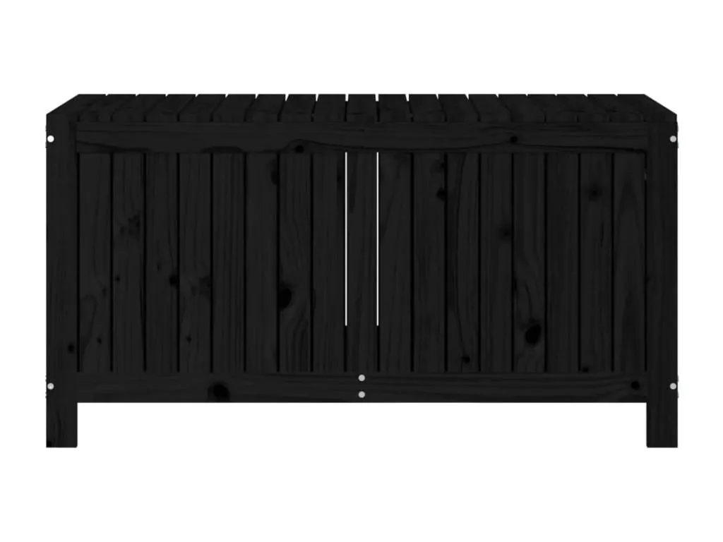 Caja de almacenamiento de jardín negro 121x55x64 cm madera maciza de pino uvb3613047