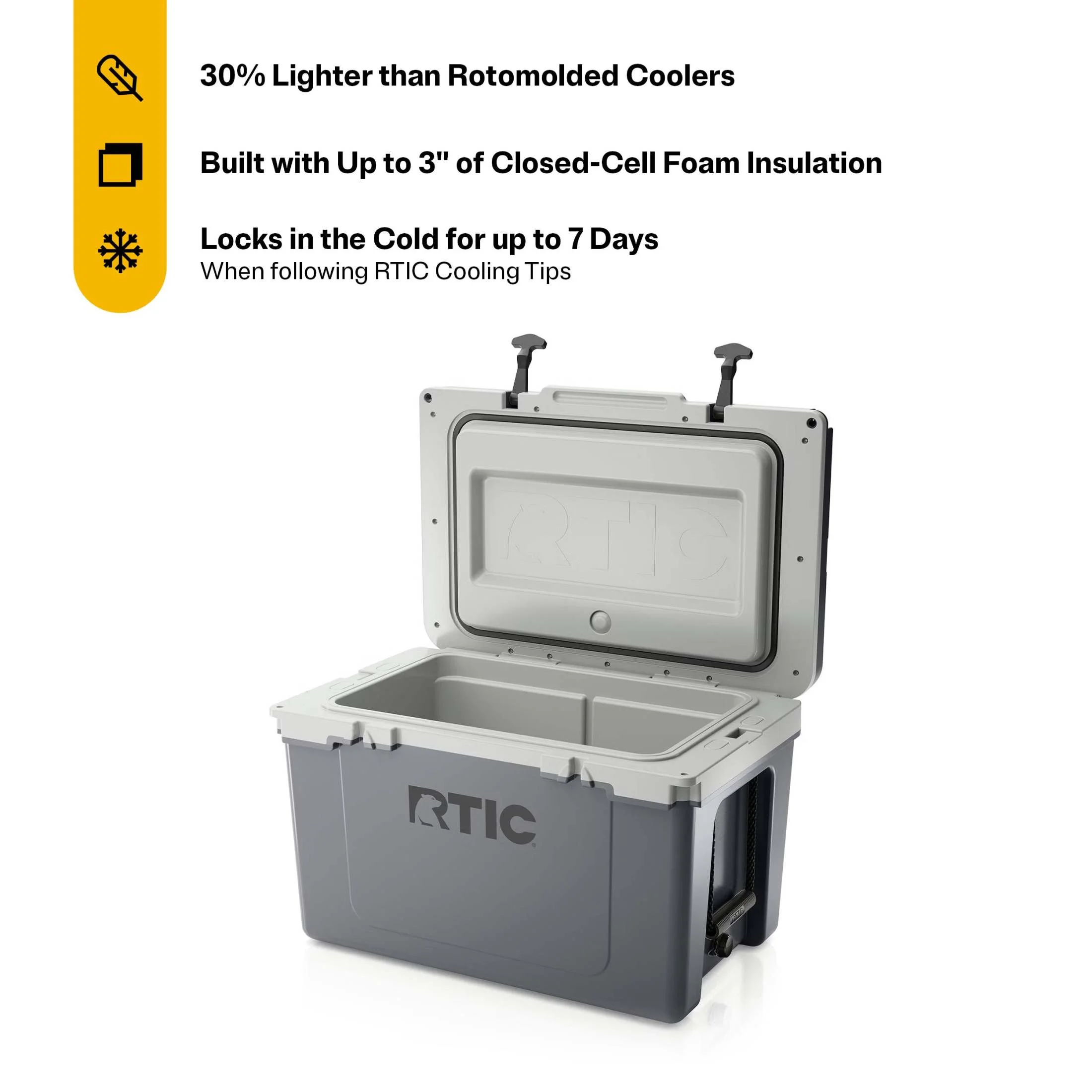 RTIC 52 QT Ultra-Light Hard-Sided Ice Chest Cooler, Fits 76 Cans, Trailblazer - Image 16