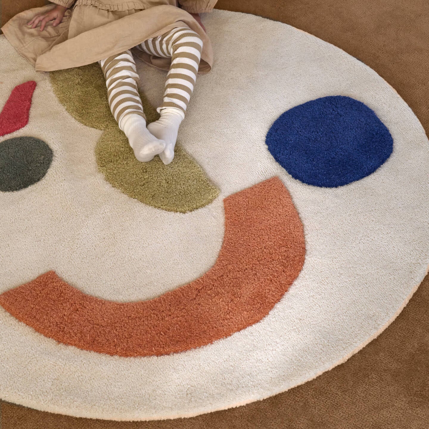 Ferm Living Panto Vloerkleed Ø 130 cm - Off-White