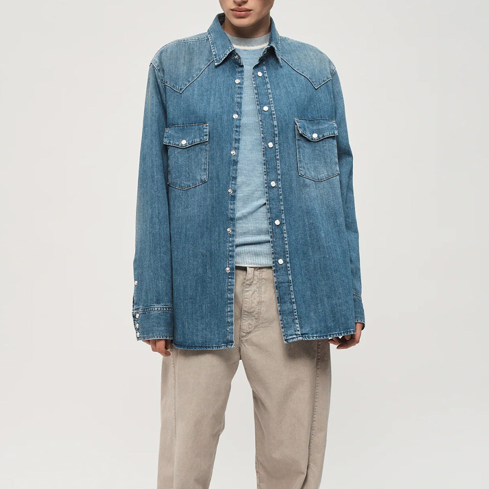 6397 - Chemise Denim Western - Light Ash Blue