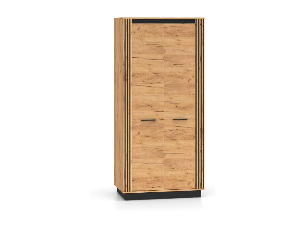 Armario 2 puertas Cozetiq Madera y Negro