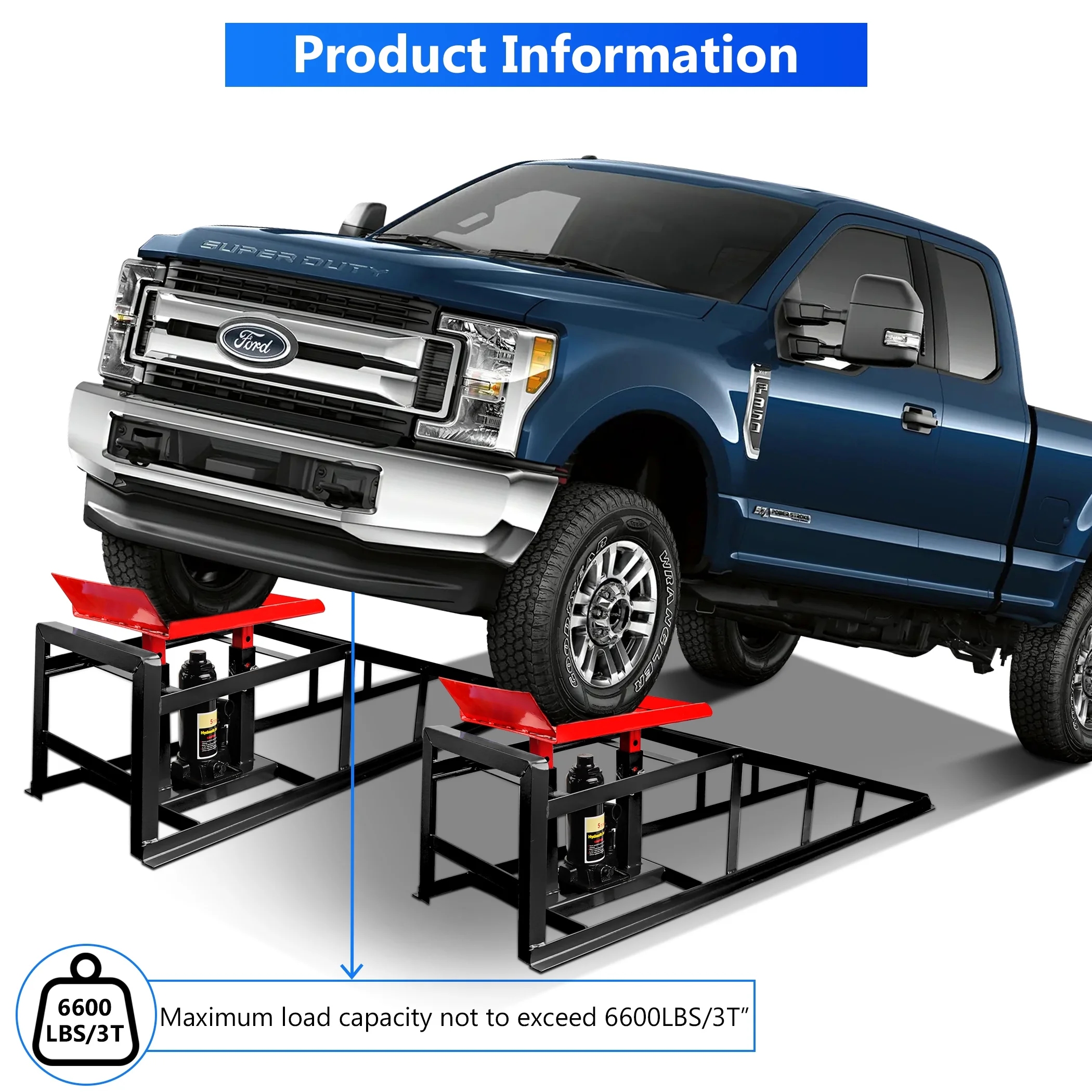 Lafati 2-Pack Hydraulic Car Ramps: Heavy-Duty Vehicle Ramps with 5T / 10000lbs Jack Load Capacity, Portable Design for Effortless Oil Changes and Car Lifts - Image 20