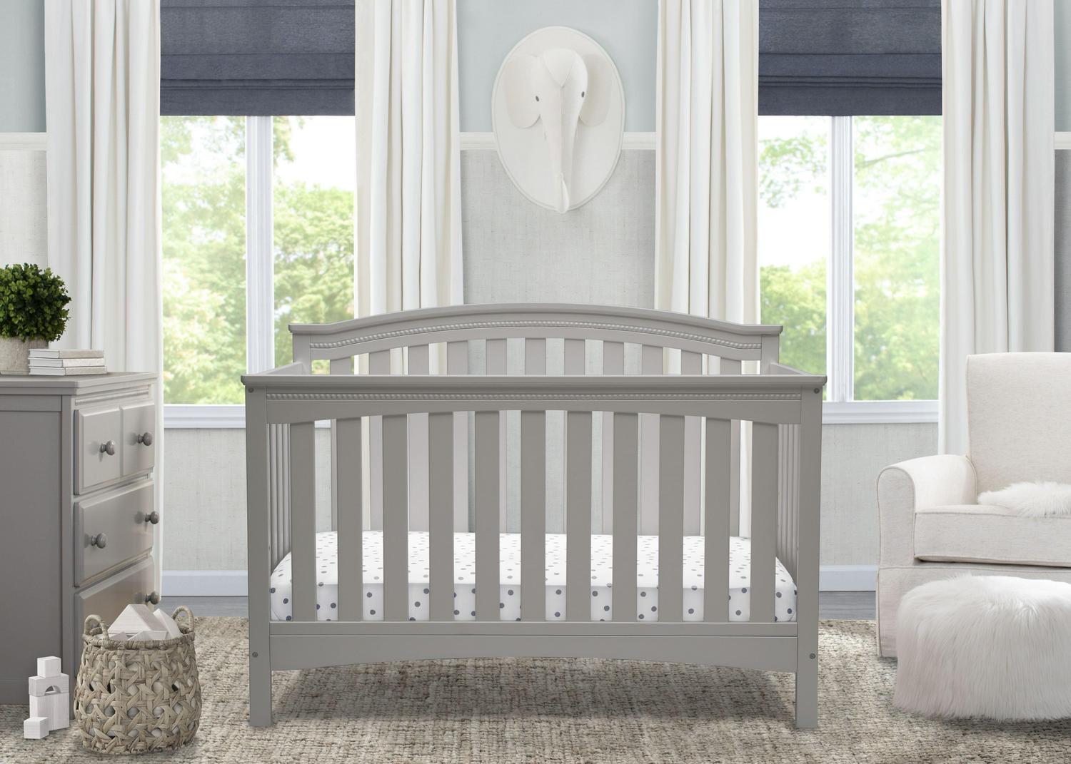 Delta Children Waverly 6-in-1 Convertible Baby Crib. Grey - Image 11