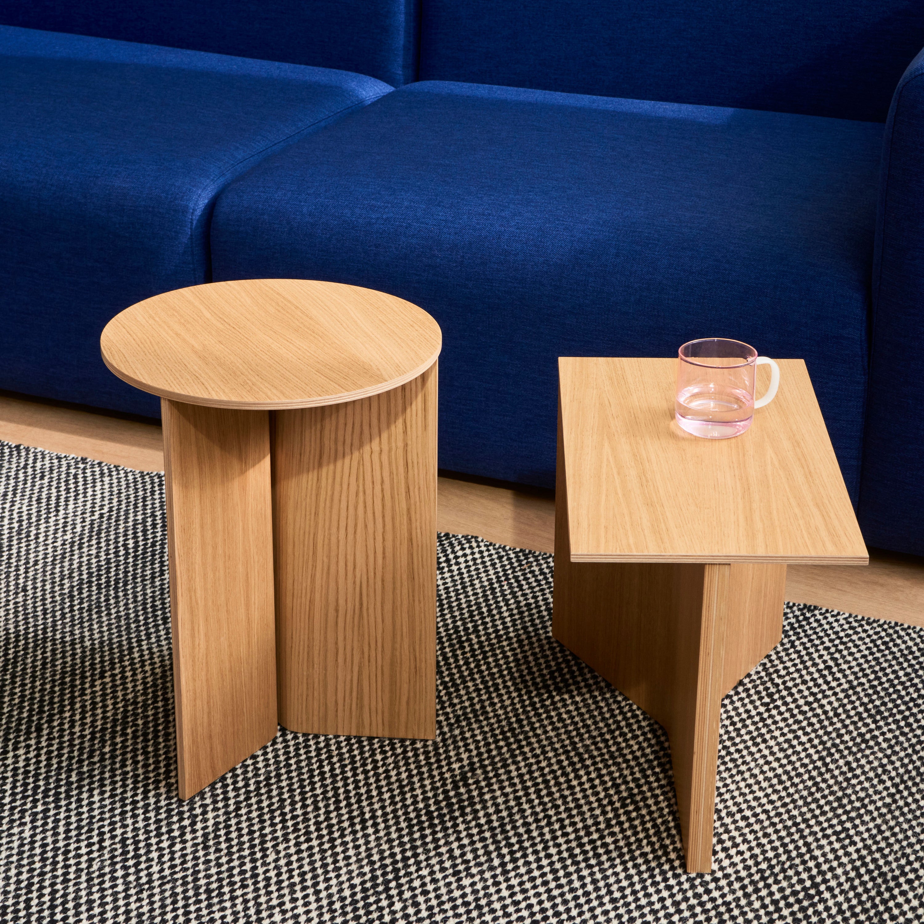 HAY Slit Table Wood Round Bijzettafel - Ø 35 cm - Oak