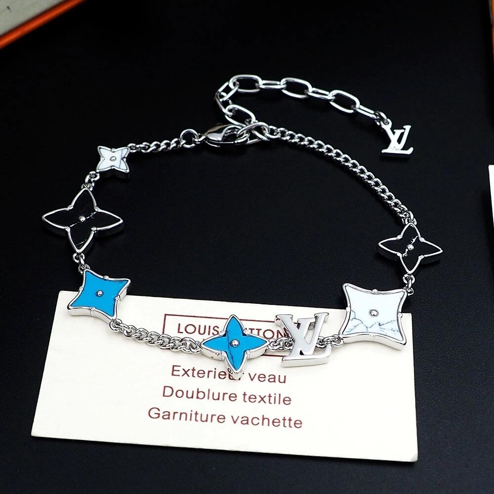 Louis Vuitton Cuban Chain LV Monogram Men Bracelet Necklace - Original Replica Club