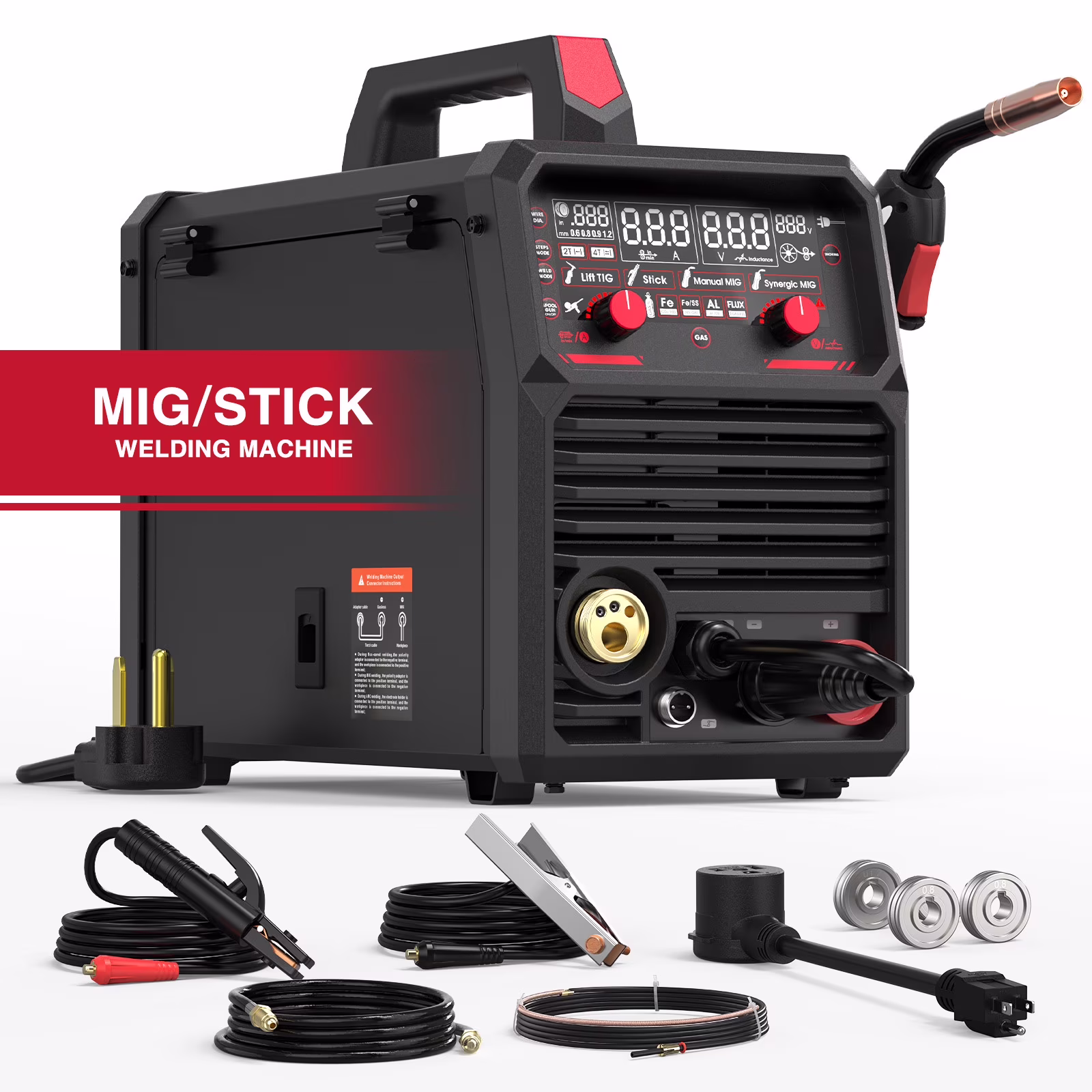 Yeswelder MIG - 205DS PRO 4 - in - 1 Welding Machine, 205amp, 110/220V, 16.14 x 7.87 x 14.57 in, 34.2 lb