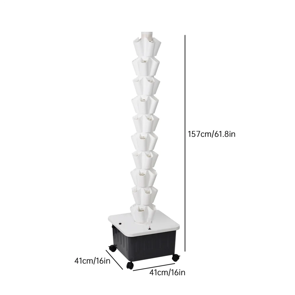 Hydroponic Growing System Tower | Vertical Vegetable Planting Towers | 10-Layer 50 Slots, Hydroponic Growing Kit forHydroponics Towers Garden,Suitable for Balconies, Courtyards, Roofs - Image 2
