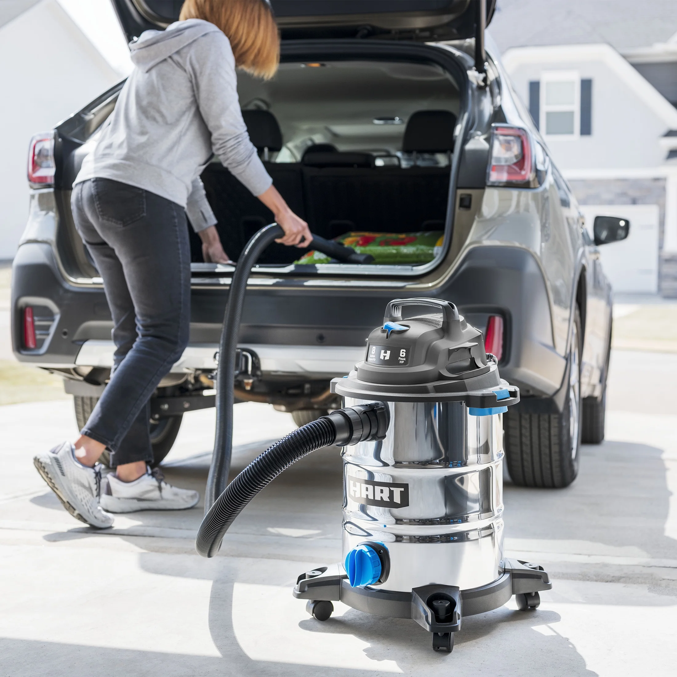 HART 8 Gallon 6 Peak HP Stainless Steel Wet/Dry Vacuum, VOC812SF 3703 - Image 9
