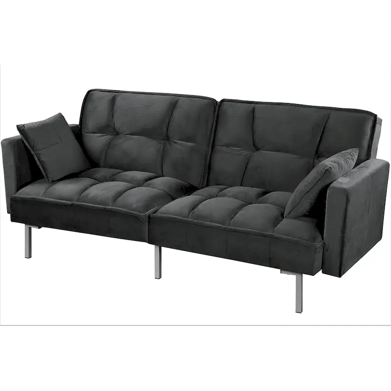 Bernal 75.6-Inch Velvet Sleeper Sofa Bed