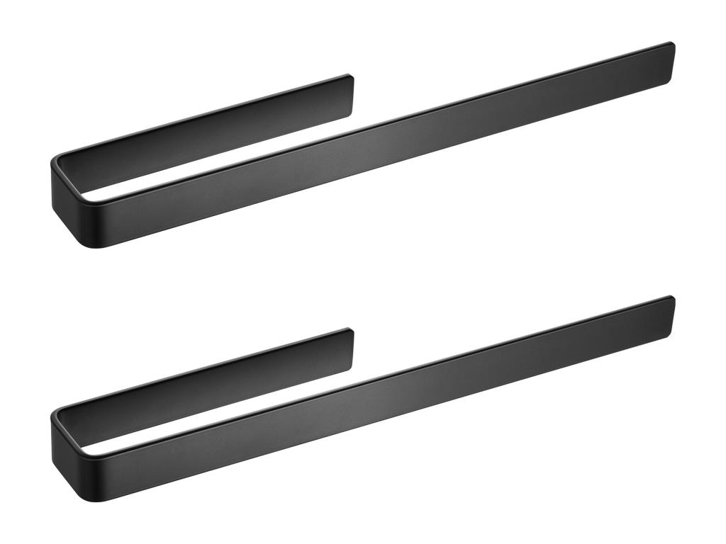 Toallero de baño de 2 uds, toallero negro hogardiseno, toallero lateral de 40cm para muebles de baño