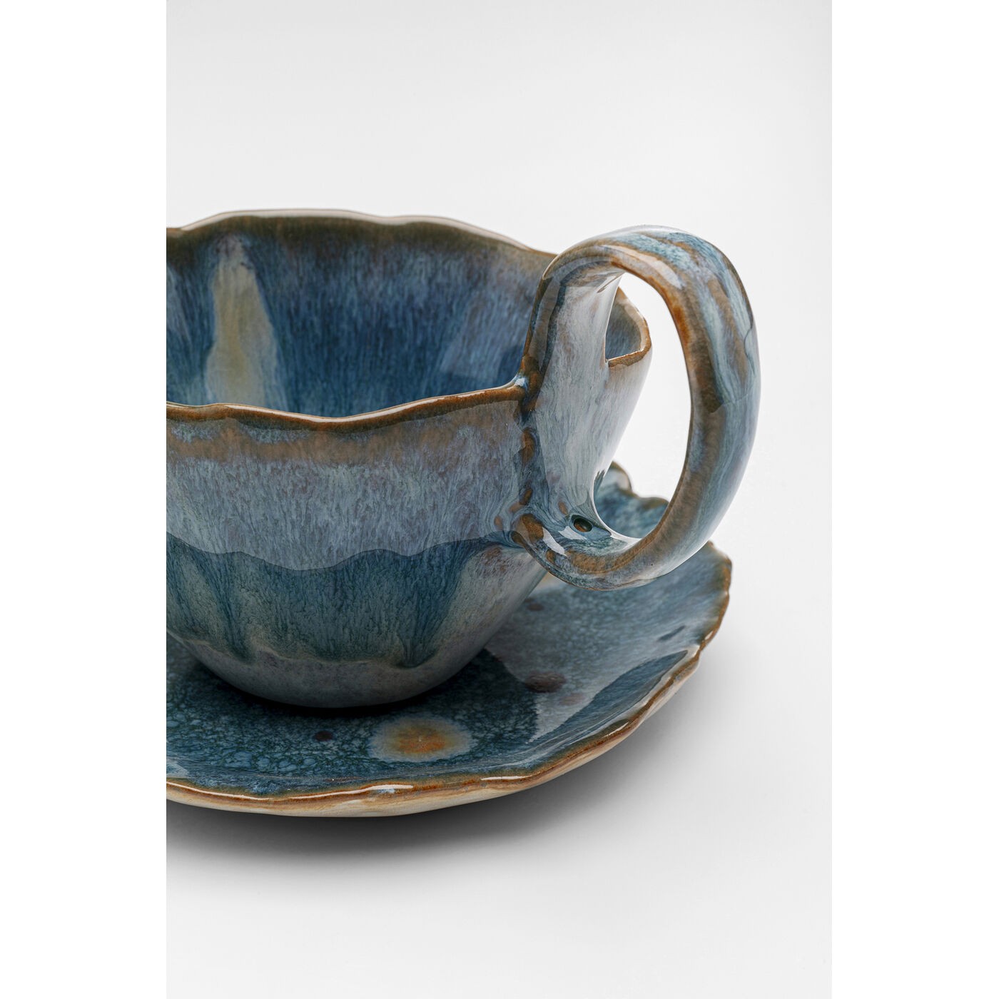 Kare Design Mina kopjes en schotels - blauw - 6st