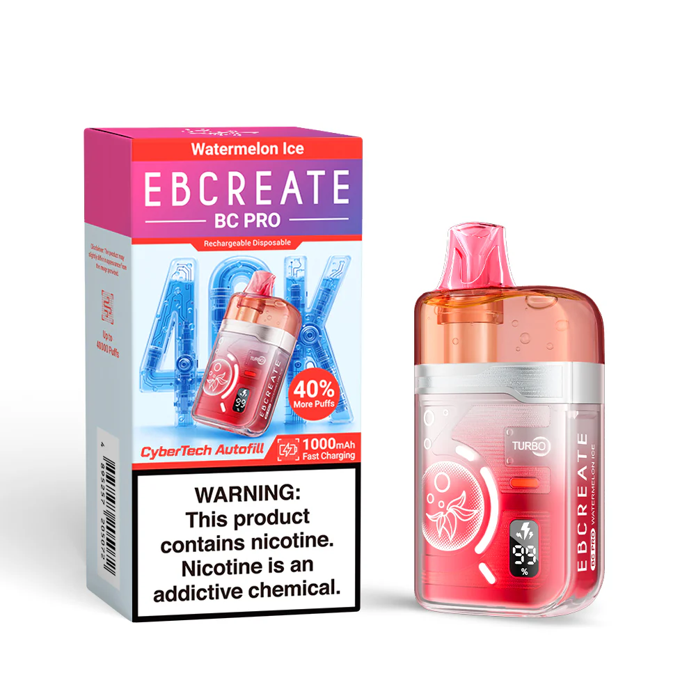 EBCREATE BC PRO ladattava kertakäyttöinen sähkötupakka (kaikki maut)