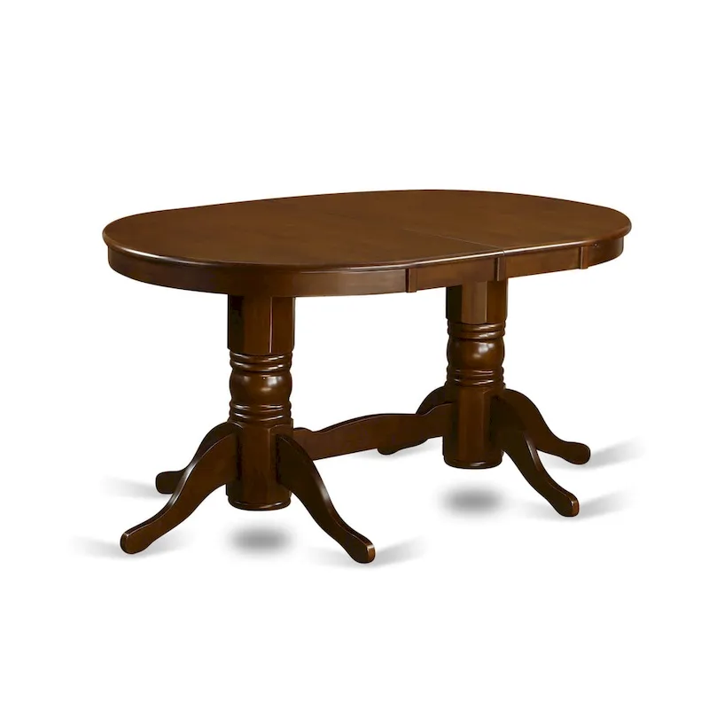 East West Furniture 7-Piece Oval Dining Set - Espresso Wooden Table with 6 Matching Chairs (Customizable Seat Options)